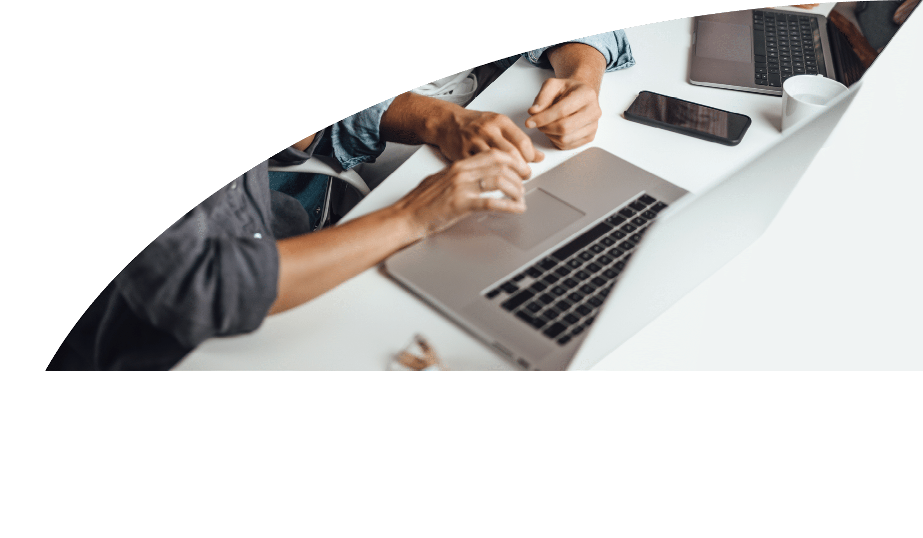 Group of young people working or studying together  Young modern business colleagues  Teamwork  Mock-up  Copy space